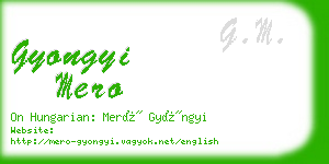 gyongyi mero business card